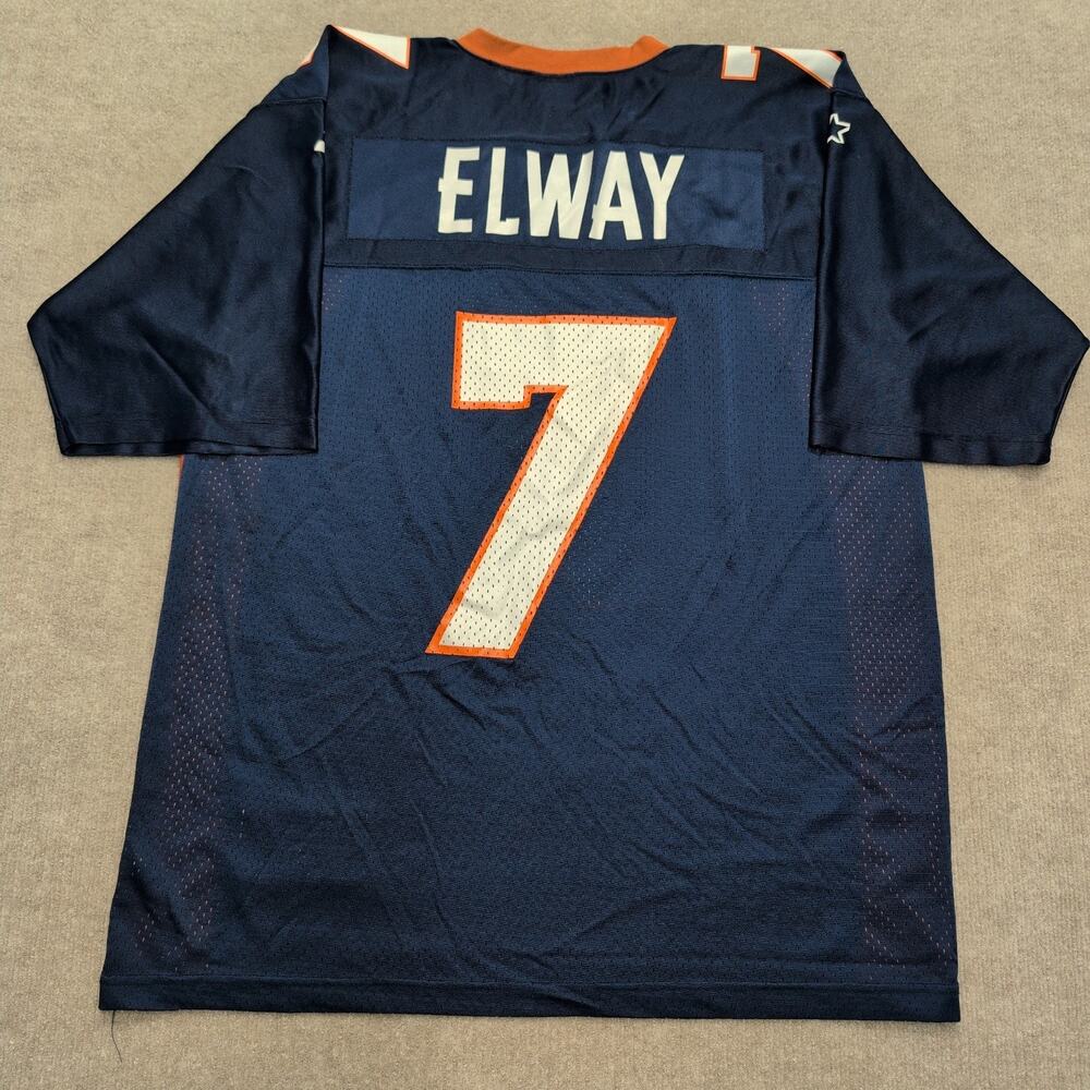 Denver Broncos Starter Home Men's Jersey Blue Orange Size L 48 John Elway - Picture 4 of 9
